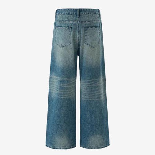 Blue washed Straight Leg Denim