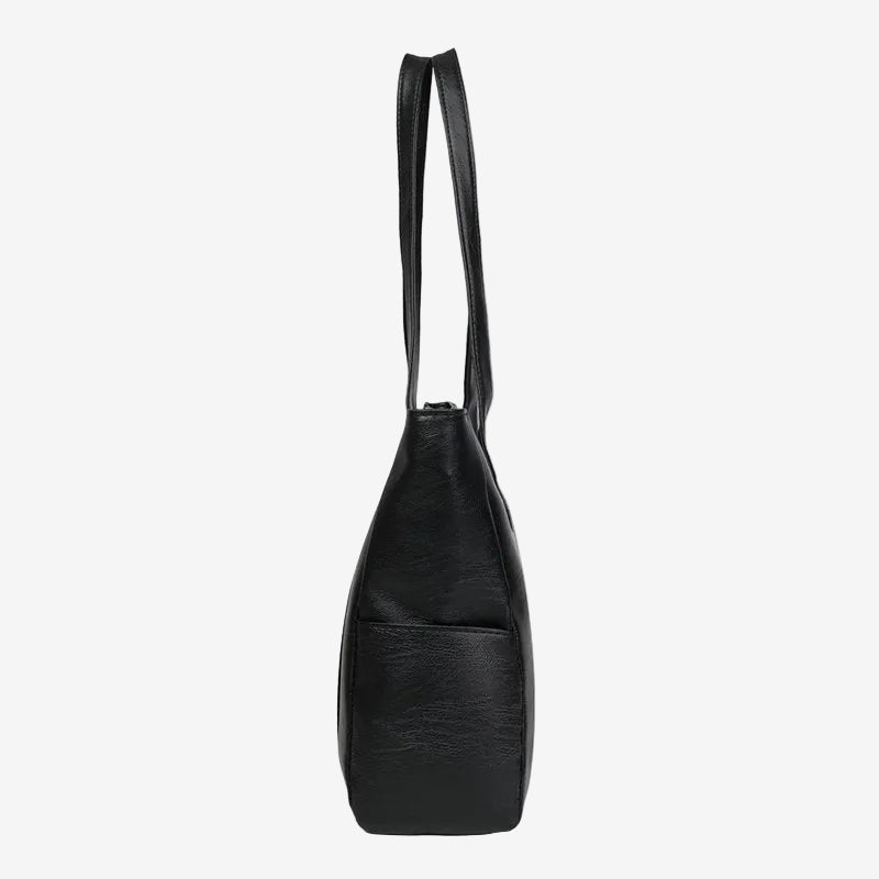 Leather tote bag
