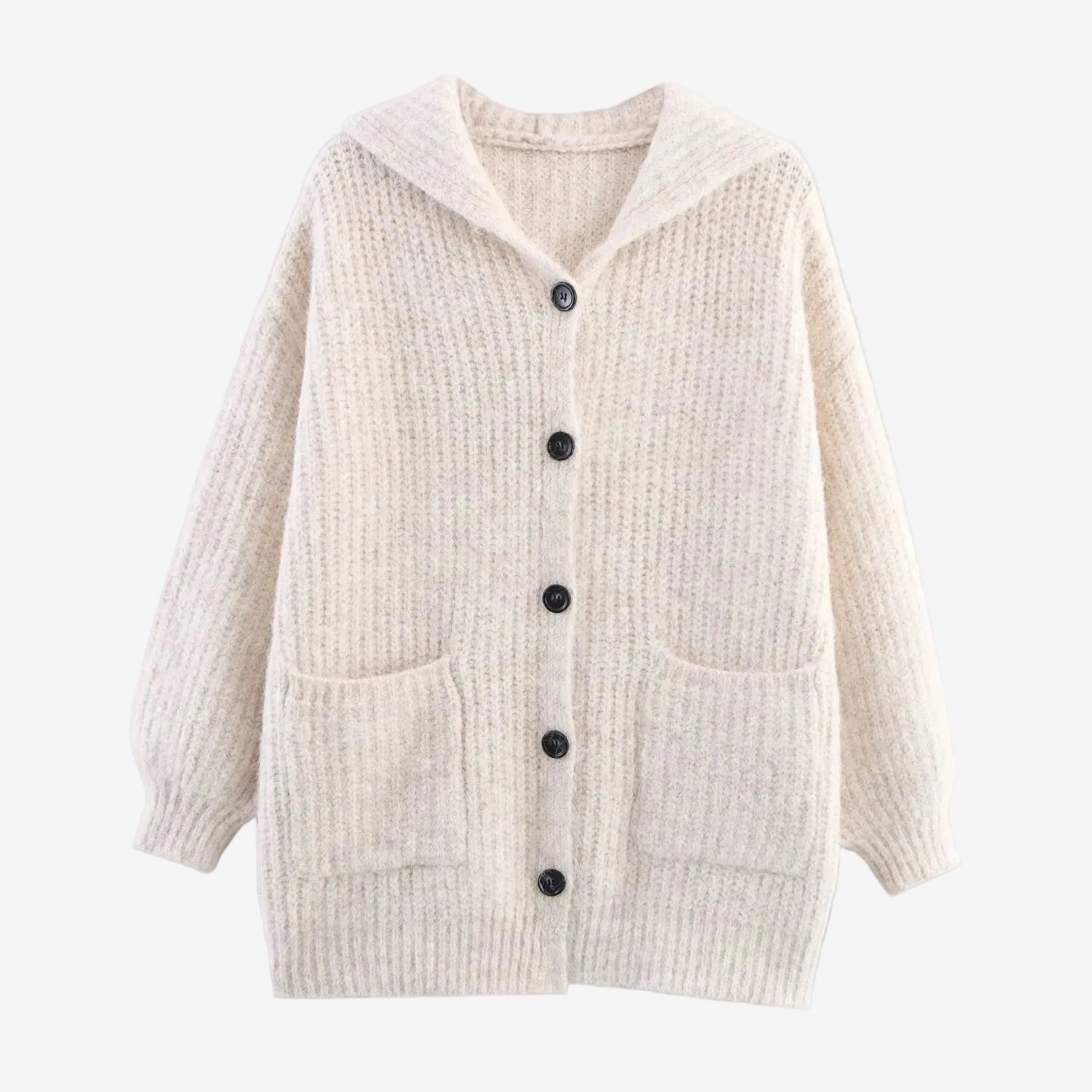 Loose knitted cardigan jacket
