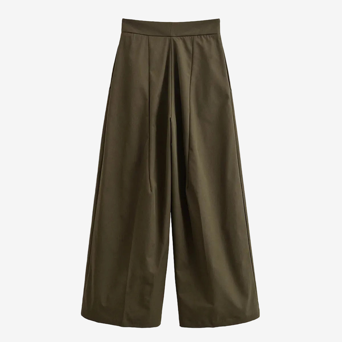 wide leg pleated trousers