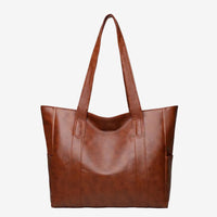 Leather tote bag