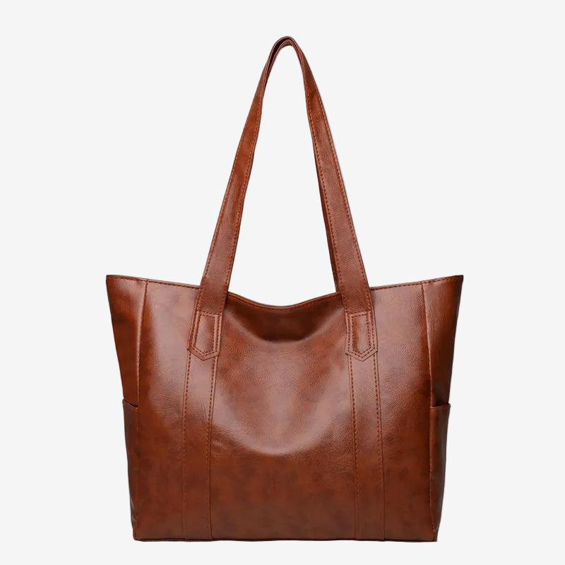 Leather tote bag