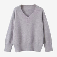 Casual Grey V-neck sweater